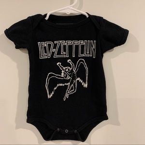 Led Zeppelin black baby onesie